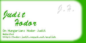 judit hodor business card